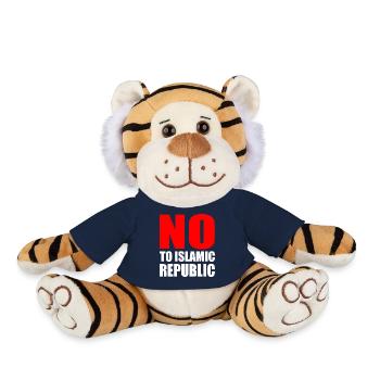 no to islamic republic - Peluche Tigre - bleu marine - Devant