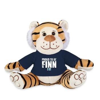 Proud To Be Finn Finland Finnish Flag Finn - Plush Tiger - french navy - Front