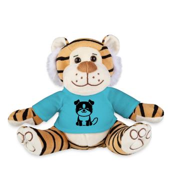 Dog - Plush Tiger - atoll blue - Front