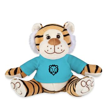 Lion's head - Plush Tiger - atoll blue - Front