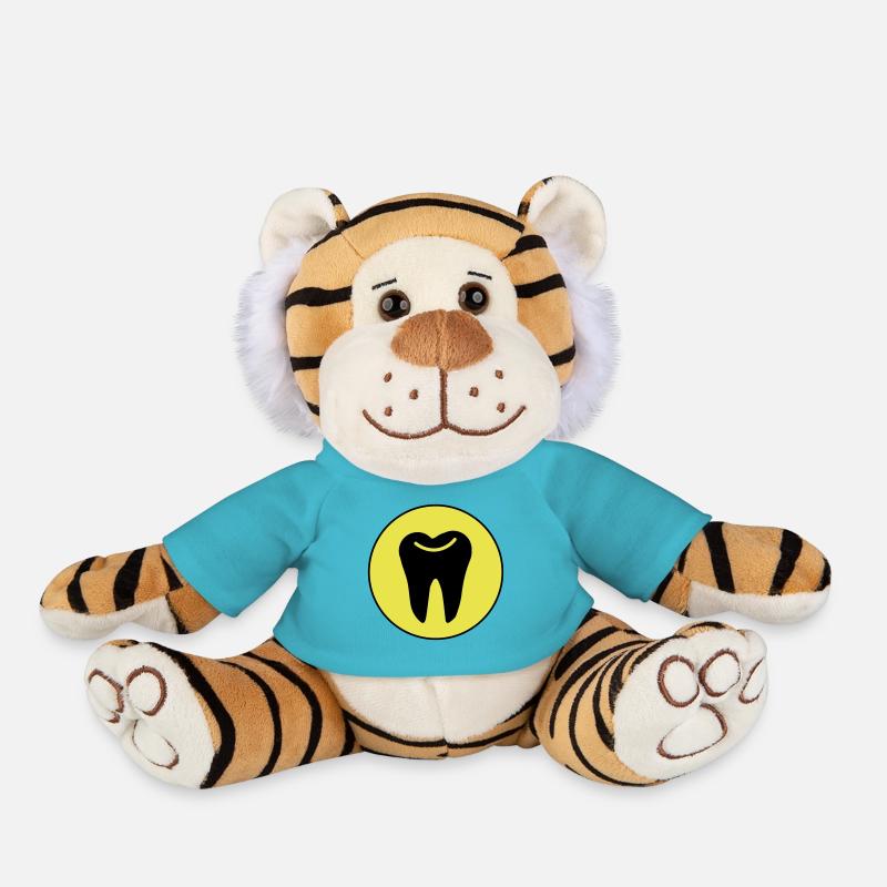 Symbole de l’icône de dent - Peluche Tigre - bleu outremer
