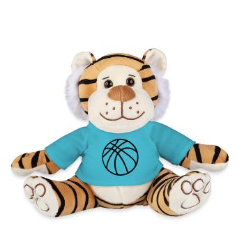 Ballon de basket - Peluche Tigre - bleu outremer - Devant