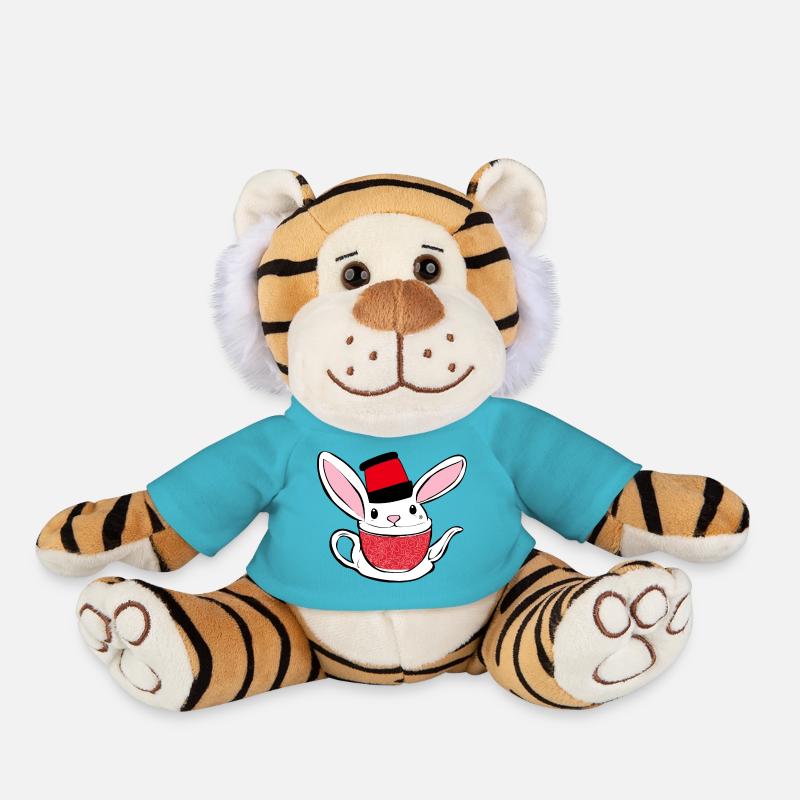 Lapin tasse - Peluche Tigre - bleu outremer