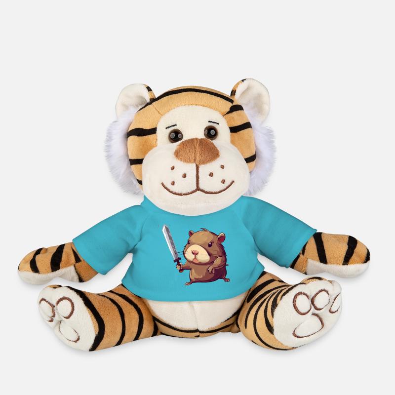 Capybara Figther - Peluche Tigre - bleu outremer