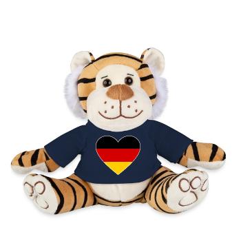 Herzflagge Deutschland - Plüschtiger - French Navy - Vorne