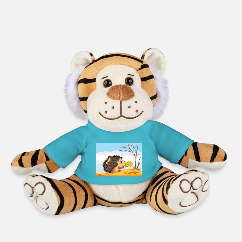 Cute walking hedgehog - Plush Tiger - atoll blue