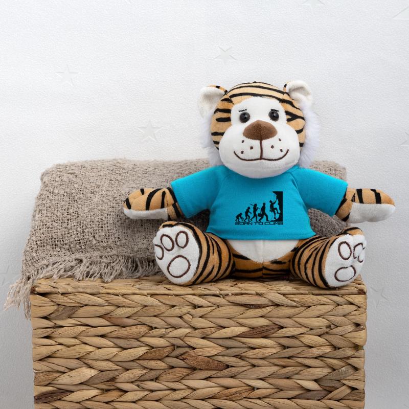 né pour gravir l'évolution évolution née raide Peluche Tigre