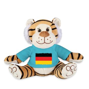 Grunge German flag - Plush Tiger - atoll blue - Front
