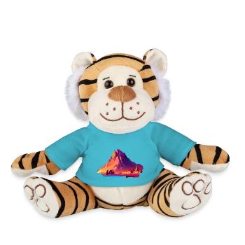 Mountain hikers Mountain hiking Hiking Hiking Hike - Plush Tiger - atoll blue - Front