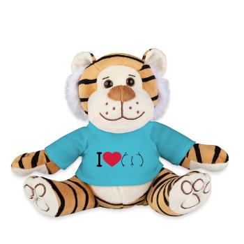 logo i love ass coeur love femme nue ronde sexy - Peluche Tigre - bleu outremer - Devant