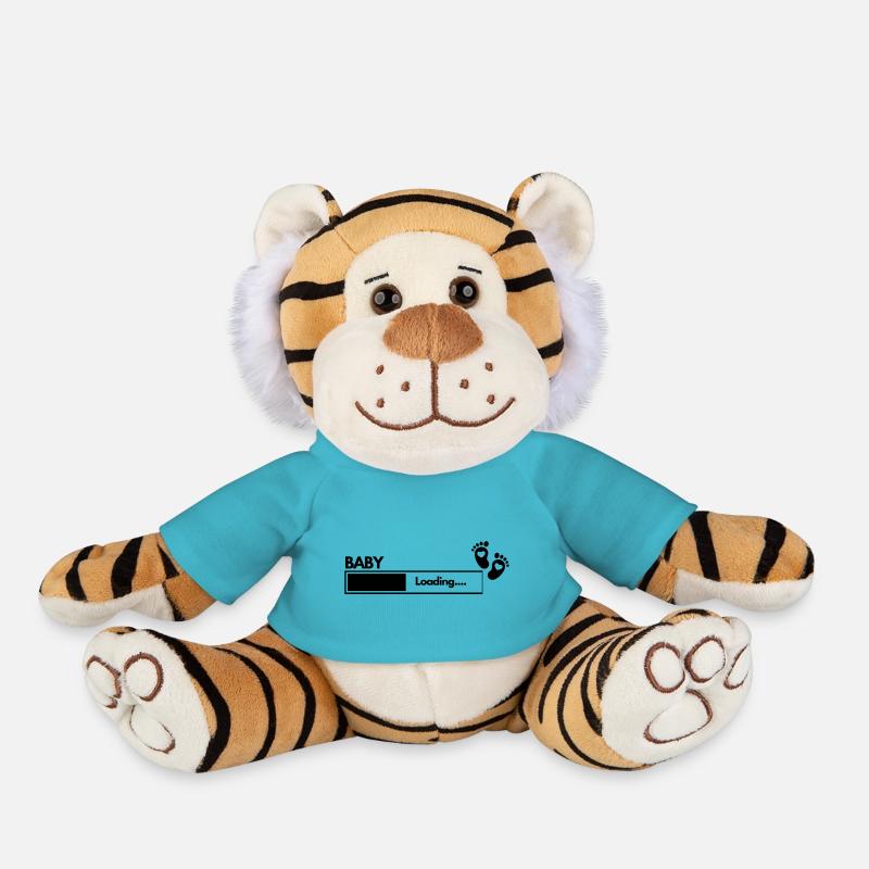 Witziger Spruch Baby Loading - Plüschtiger - Atollblau