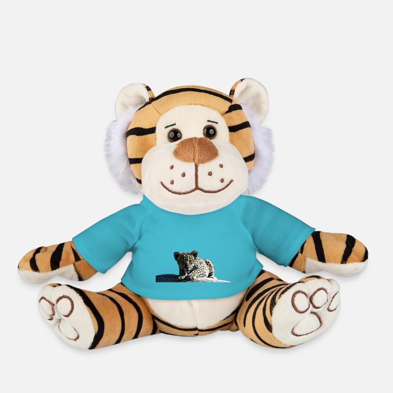 Bébé jaguar - Peluche Tigre - bleu outremer