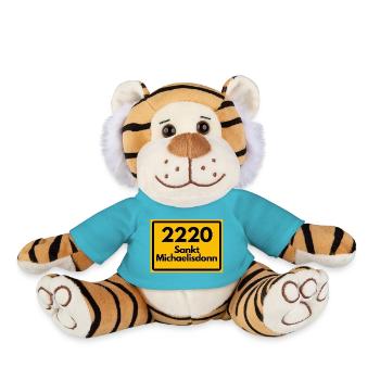 ANCIEN CODE POSTAL 2220 SANKT MICHAELISDONN - Peluche Tigre - bleu outremer - Devant