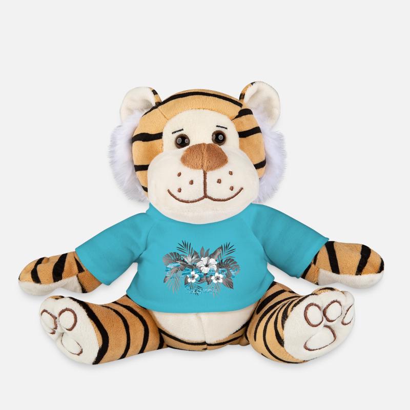 Îles Canaries - Peluche Tigre - bleu outremer