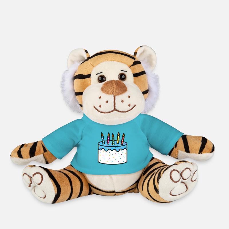 Geburtstagskuchen Geburtstagsgeschenk - Plüschtiger - Atollblau