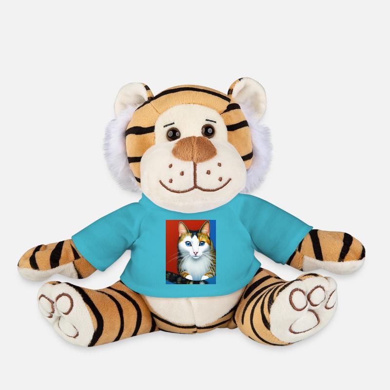 Katze - Plüschtiger - Atollblau