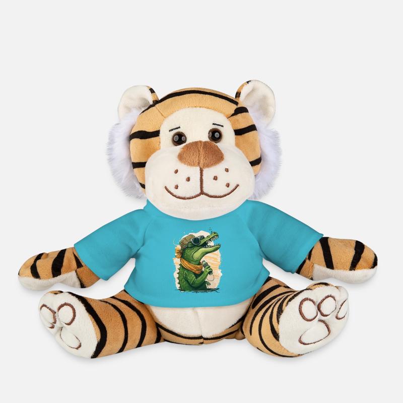 Croc Harmoniciste - Peluche Tigre - bleu outremer