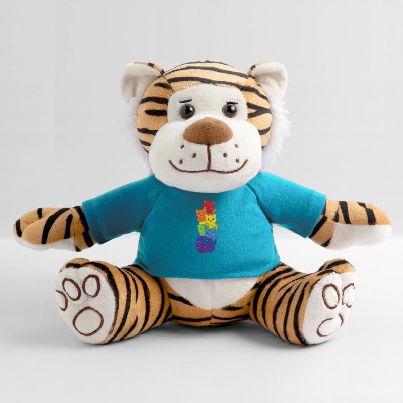 Rainbow Flag Pride LGBTQ Mignon Cat Stack Peluche Tigre