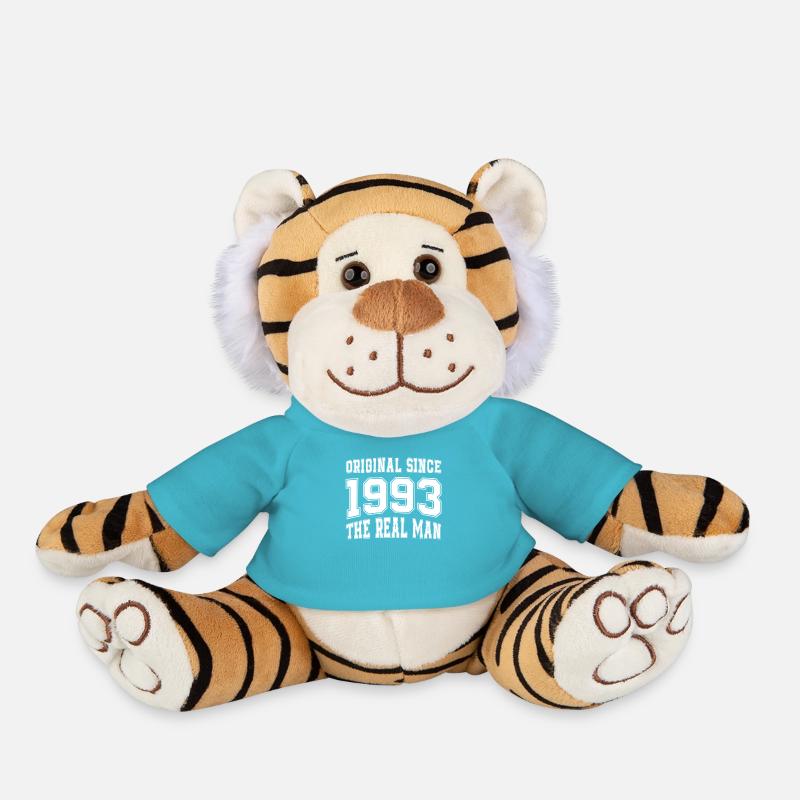 A true original since 1993, perfectly funny year - Plush Tiger - atoll blue