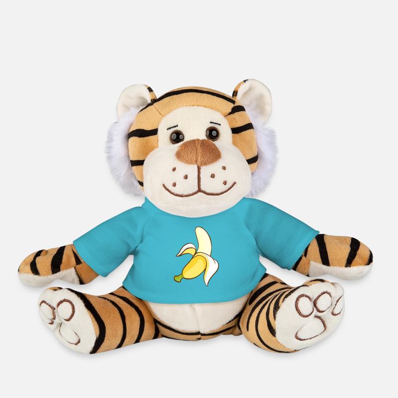 Banana - Plush Tiger - atoll blue