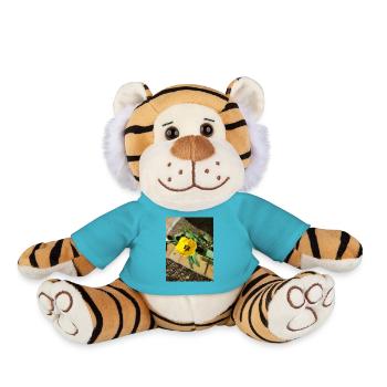 Yellow tulip - Plush Tiger - atoll blue - Front