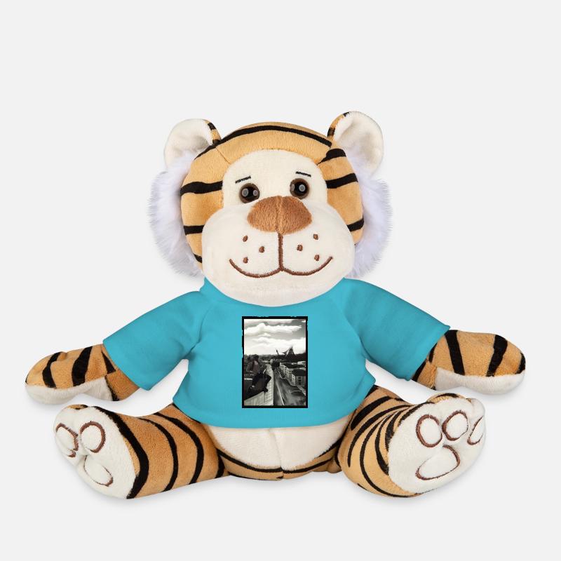 Paris post apocalyptique - Peluche Tigre - bleu outremer