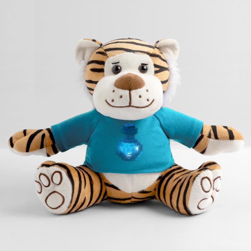 Witch Wizard Magic Potion Cube Bottle Ocean Blue Plush Tiger