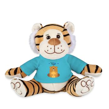 Hab dich lieb Papa | Geschenk Vatertag - Plüschtiger - Atollblau - Vorne