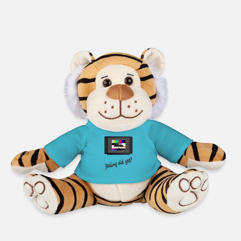Image de test - Se sentir vieux encore - Peluche Tigre - bleu outremer
