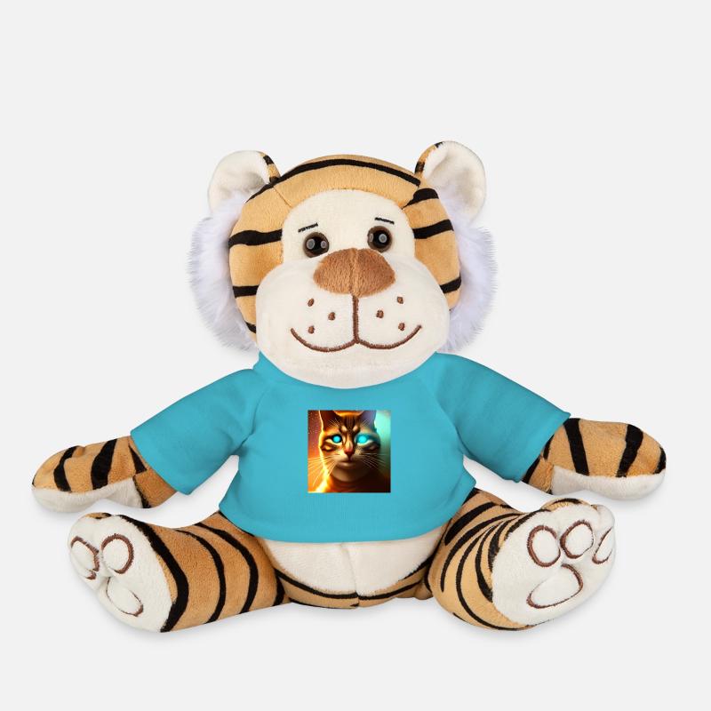 Le chat de l’univers - Peluche Tigre - bleu outremer