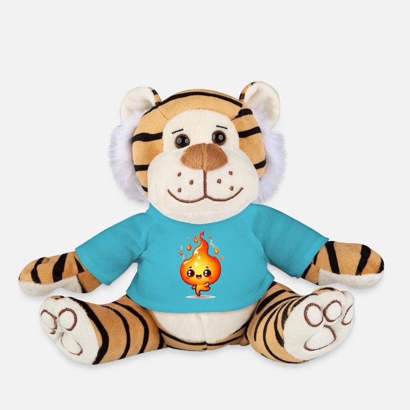 Fire - Plush Tiger - atoll blue