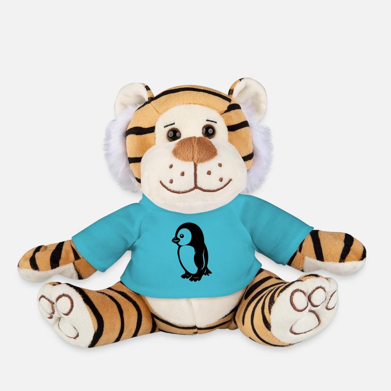 Pingouin - Peluche Tigre - bleu outremer