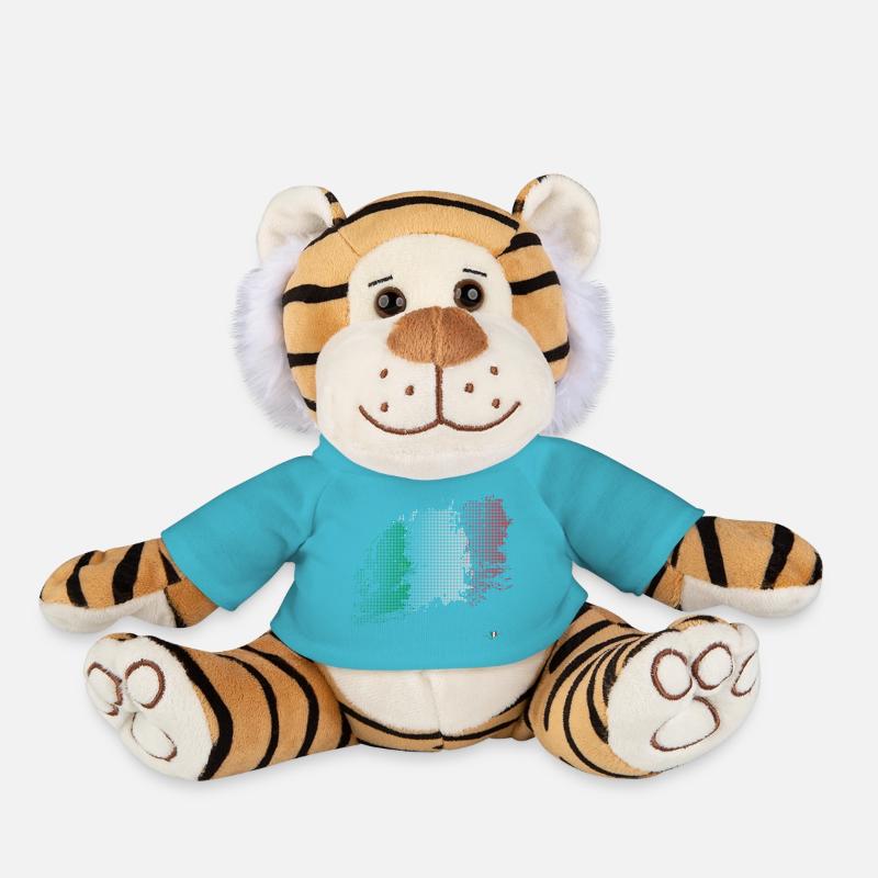 Flag 3 couleurs - Peluche Tigre - bleu outremer
