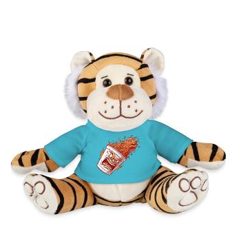 Coupe Enflammée - Peluche Tigre - bleu outremer - Devant