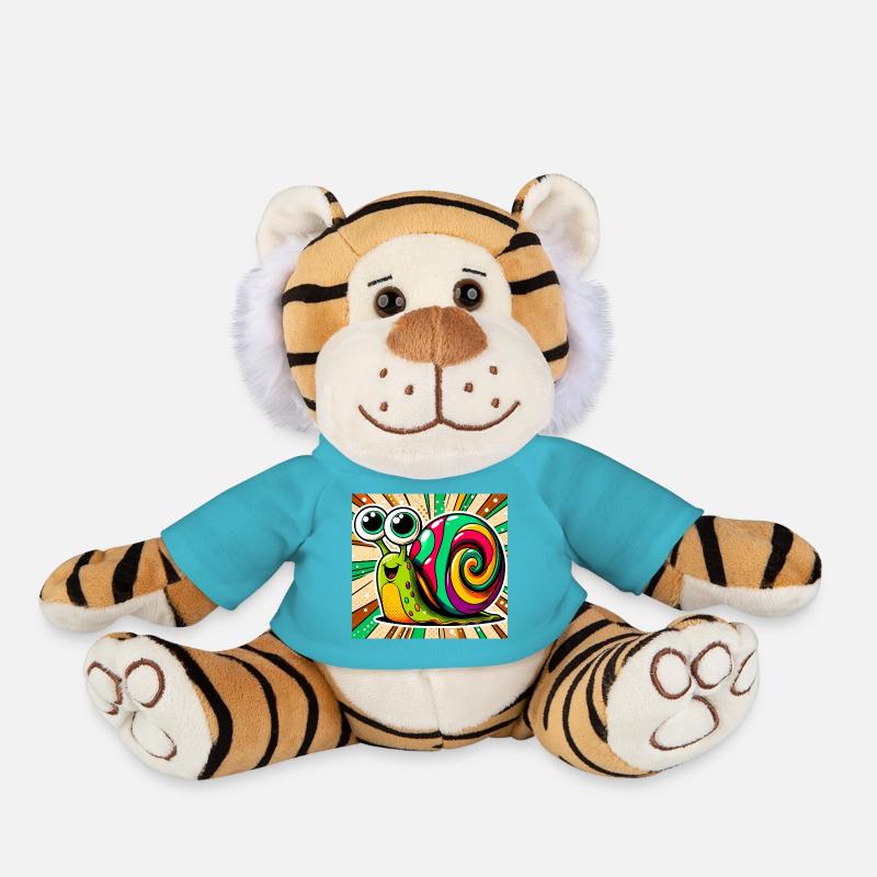 Snail - Plush Tiger - atoll blue