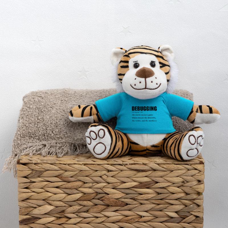 Programmer Debugging Definition Funny IT Developer Peluche Tigre