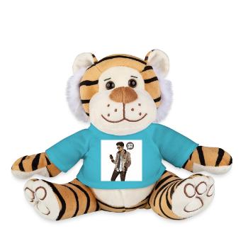 Influenceur sur les réseaux sociaux - Peluche Tigre - bleu outremer - Devant