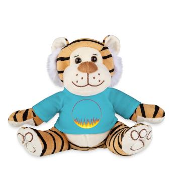 Circle on fire - Plush Tiger - atoll blue - Front