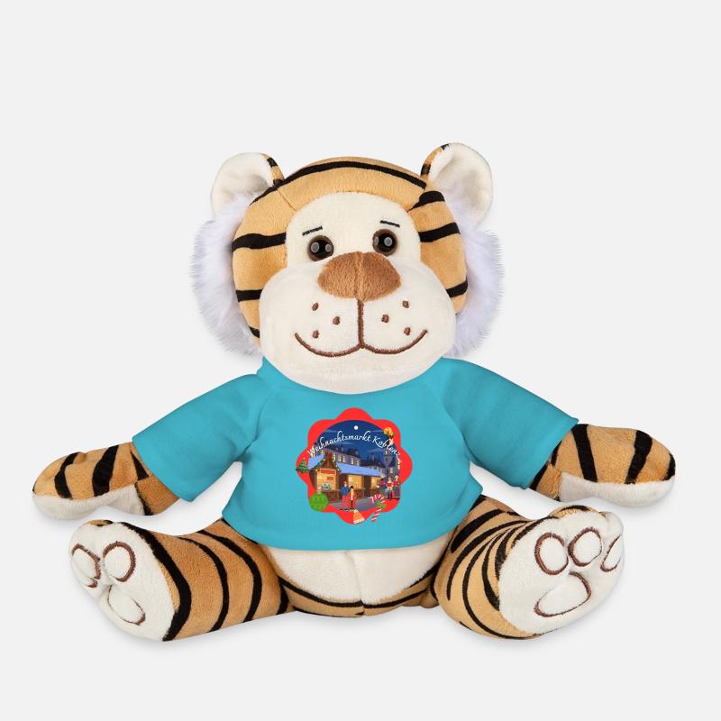 Marché de Noël de Coblence - Peluche Tigre - bleu outremer