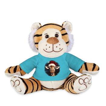 Christmas Giraffes - Plush Tiger - atoll blue - Front