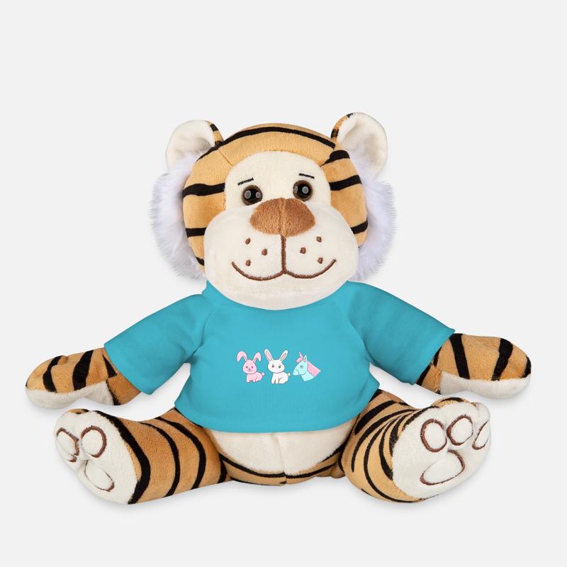 Hase Hasen Einhorn Tiere Symbole - Plüschtiger - Atollblau