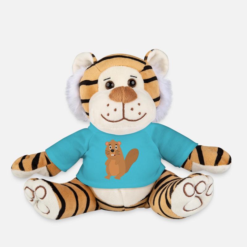 Biber - Plüschtiger - Atollblau