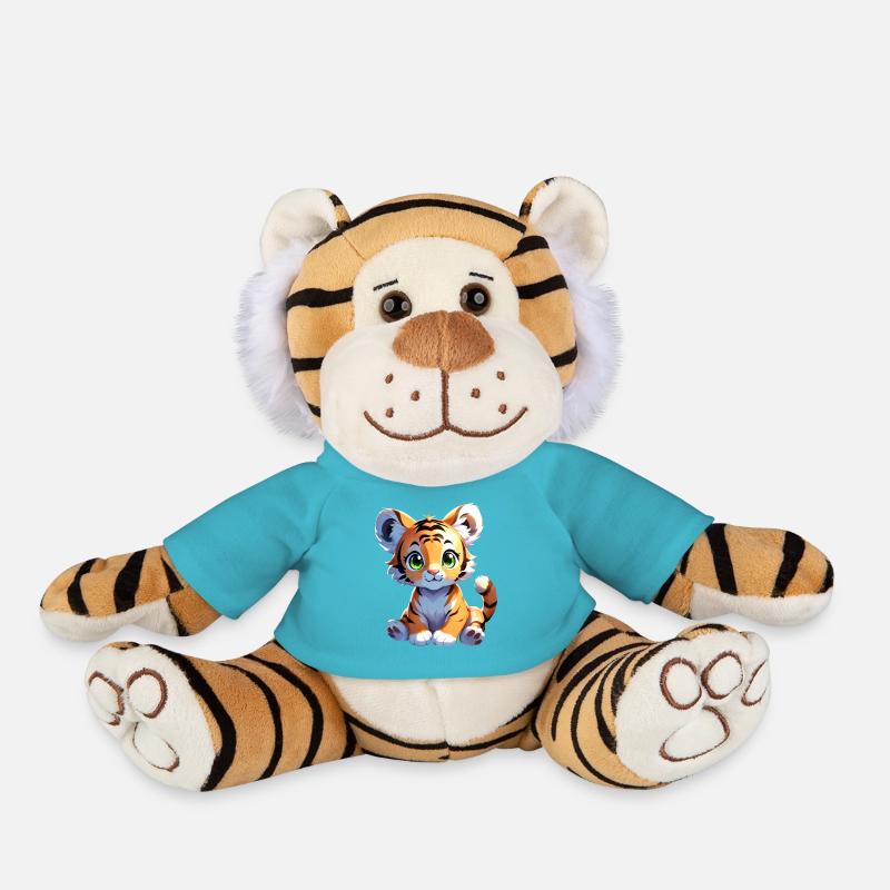 Mignon bébé tigre - Peluche Tigre - bleu outremer