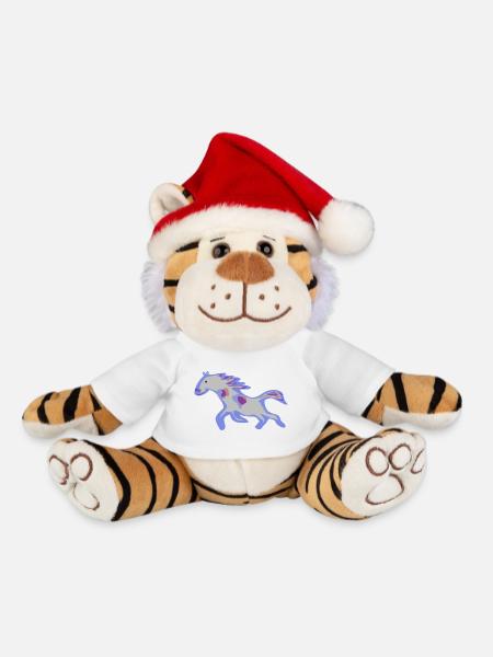 Pferd trabend Abstraktionsmalerei - Weihnachtstiger - Weiß