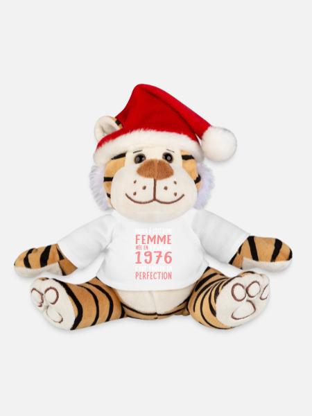 50-jähriges Jubiläum – Geboren im Februar 1976 - Weihnachtstiger - Weiß - Vorne