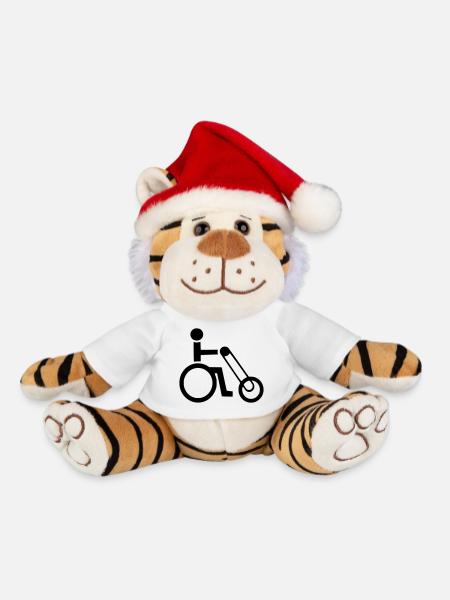 Rollstuhlfahrer mit Handbike-Symbol * - Weihnachtstiger - Weiß