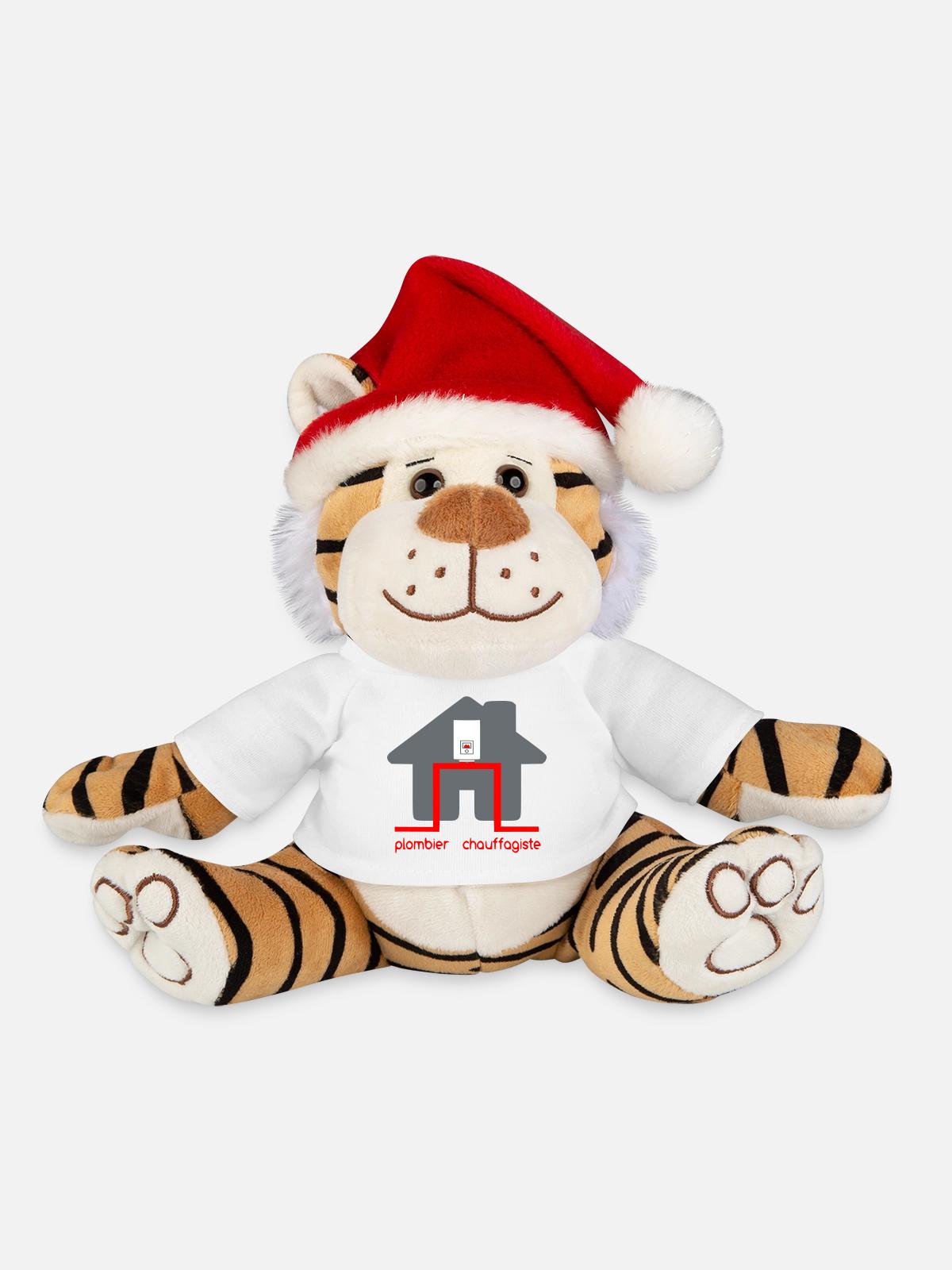 Heizungsinstallateur - Weihnachtstiger - Weiß - Vorne