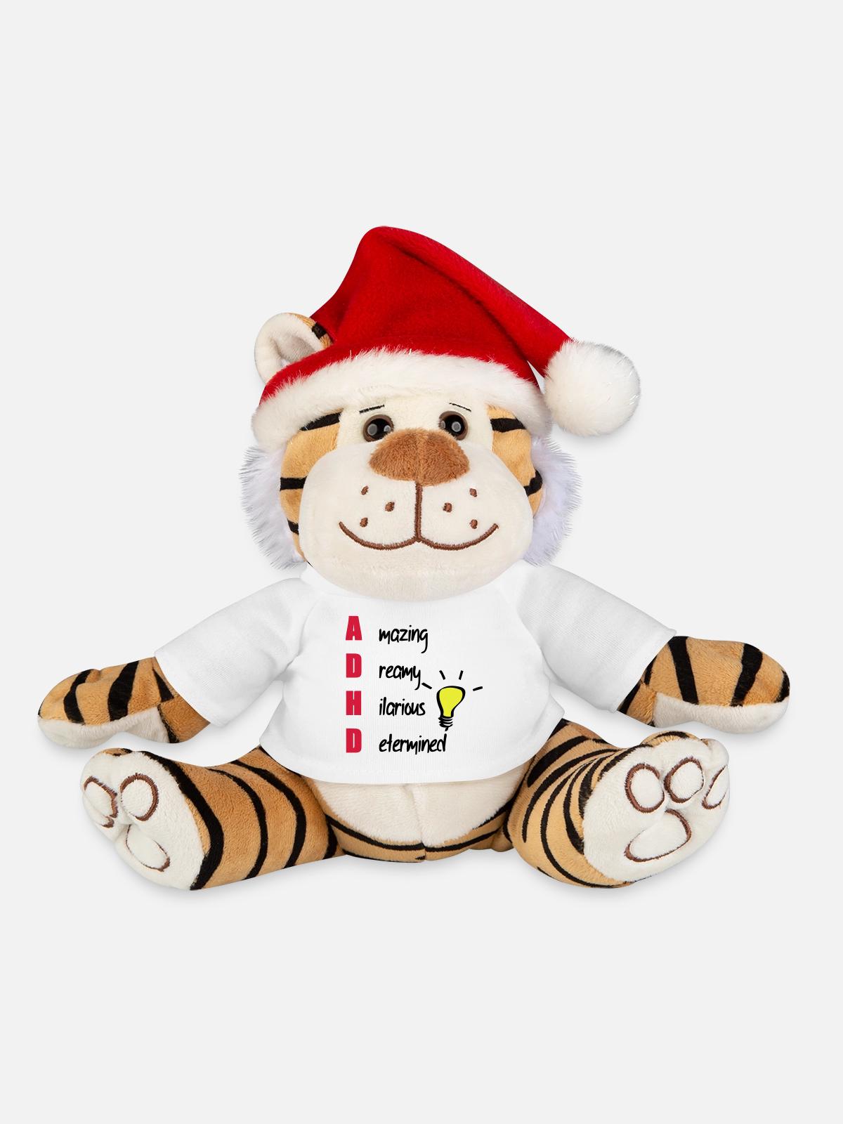 ADHD / ADHS Support Geschenk - Weihnachtstiger - Weiß - Vorne