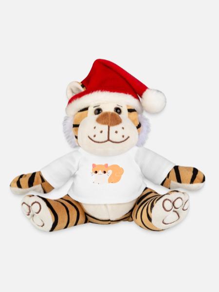 Süße Katze - Weihnachtstiger - Weiß