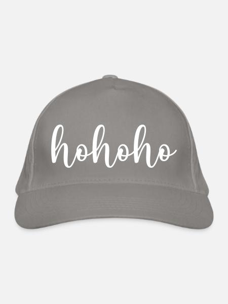 hohoho - Organic Baseball Cap - light grey - Front
